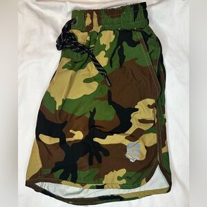 Zero Foxtrot Camo Athletic Shorts Mens Medium 32x7 Performance Gym Skull Logo